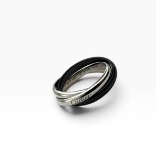 CARTIER BAGUE TRINITY OR CERAMIQUE