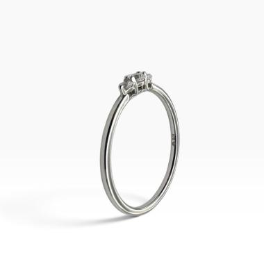 Bague Or Blanc 9 Ct