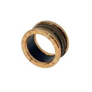 BAGUE BULGARI B ZERO OR JAUNE ET MARBRE TAILLE 54