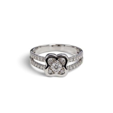 Bague Or blanc 18 ct et Diamants