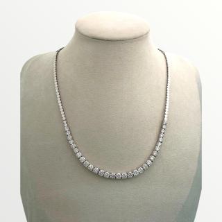 Collier Rivière Or Blanc 18ct & Diamants 7.05 Carat