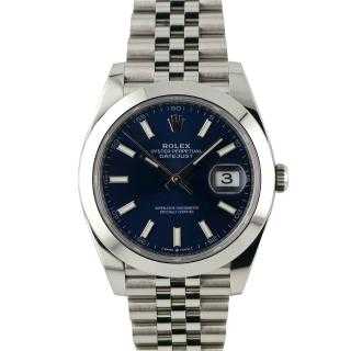 Rolex DateJust 41 Blue Dial Jubilee