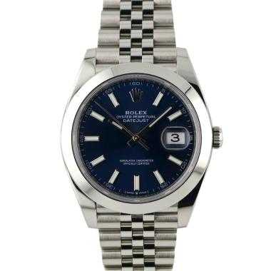 Rolex DateJust 41 Blue Dial Jubilee