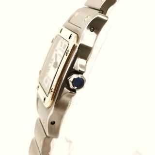 Cartier Santos Galbee 24mm in 18k Yellow Gold & Steel, Perfect Condition Ref. 1057930