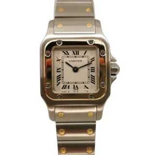 Cartier Santos Galbee 24mm in 18k Yellow Gold & Steel, Perfect Condition Ref. 1057930