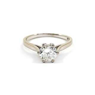 Solitaire Or Gris 18k Diamant 1.07 Ct