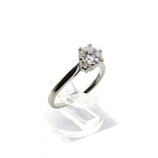 Solitaire Or Gris 18k Diamant 1.07 Ct