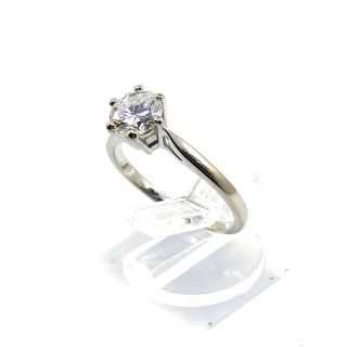 Solitaire Or Gris 18k Diamant 1.07 Ct