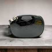 LOUIS VUITTON Monogram Vernis Leather Belt Bag Black