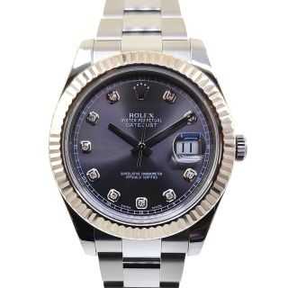 Rolex DateJust II 41 Silver Dial Diamonds