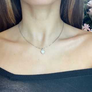 Collier Or Blanc 18k