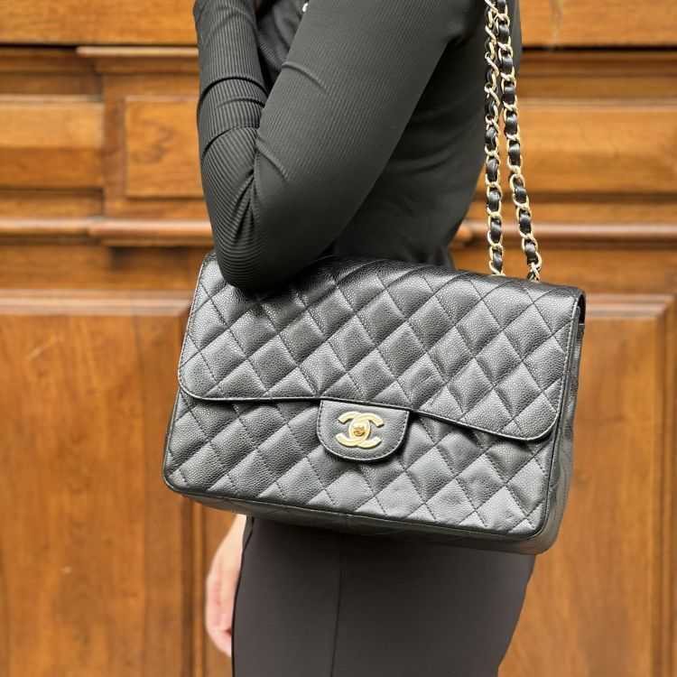 Sac chanel sales gris argent
