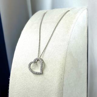 Collier Or Blanc 18k & Diamants