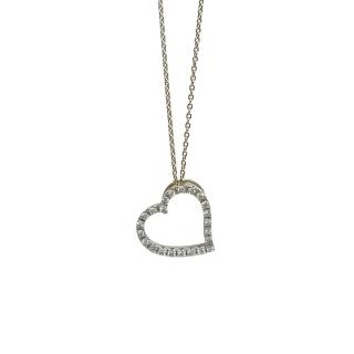 Collier Or Blanc 18k & Diamants