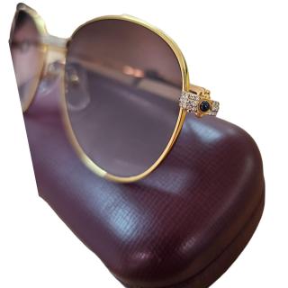 Lunettes Cartier Vintage Diamants et Saphirs Cabochons