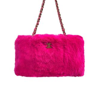 Sac sur Chaîne Chanel Fourrure Synthétique Rose