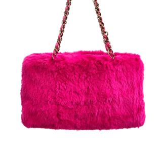 Sac sur Chaîne Chanel Fourrure Synthétique Rose