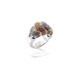 Bague 2 Ors Blanc & Rose 18k Diamants