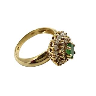 Bague Or Jaune avec Emeraude