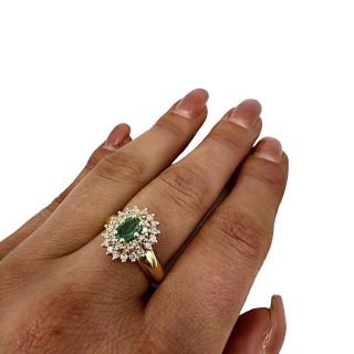 Bague Or Jaune avec Emeraude