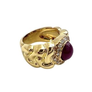 Bague Or Jaune avec Rubis