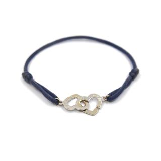 Bracelet sur cordon Dinh Van Double Coeurs R13