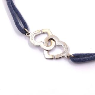 Bracelet sur cordon Dinh Van Double Coeurs R13