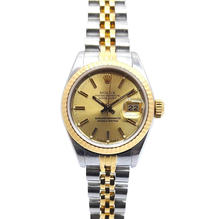 Ladies datejust two tone sales