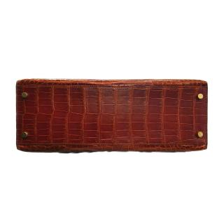 Sac à main Hermès 32 Crocodile Cognac
