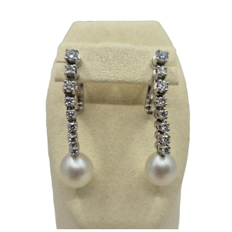 Boucles D'Oreilles Or Blanc 18k