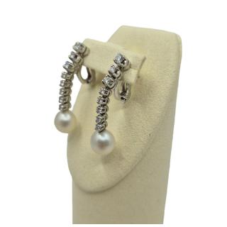 Boucles D'Oreilles Or Blanc 18k