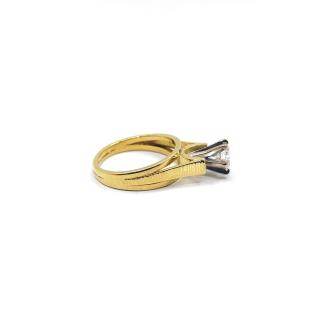 Solitaire Or Jaune 18k Diamant 0.55 Ct
