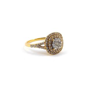 Bague Or Jaune 18k Diamants 0.80 Ct