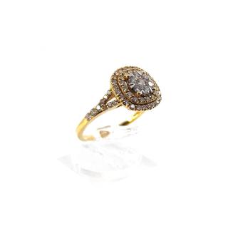 Bague Or Jaune 18k Diamants 0.80 Ct