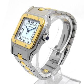 Cartier Santos Carrée Two Tone Godron Strap