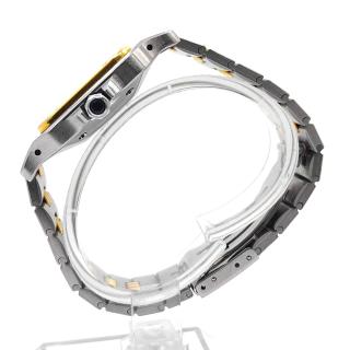 Cartier Santos Carrée Two Tone Godron Strap