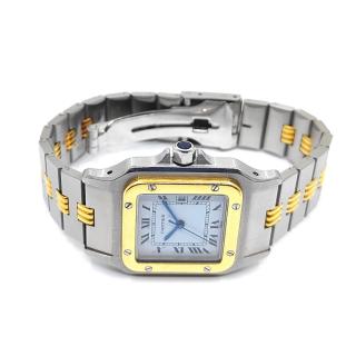 Cartier Santos Carrée Two Tone Godron Strap