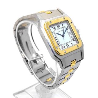 Cartier Santos Carrée Two Tone Godron Strap