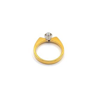Solitaire Or Jaune 18k Diamant 0.54 Ct