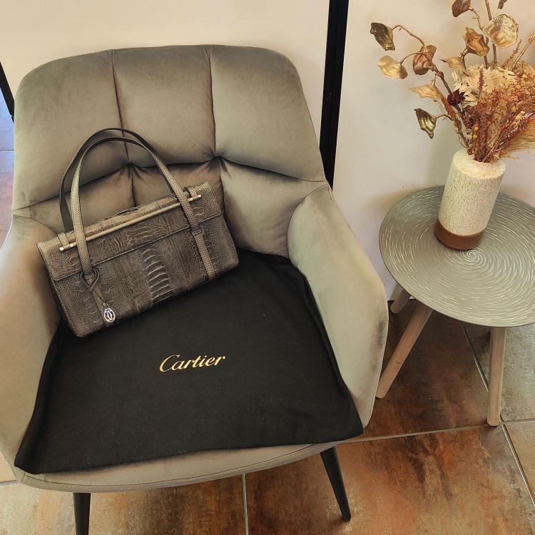 Sac a main Cartier Vintage cuir de patte d autruche