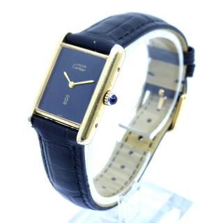 Cartier Tank Vermeil Manual Black Dial