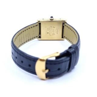 Cartier Tank Vermeil Manual Black Dial