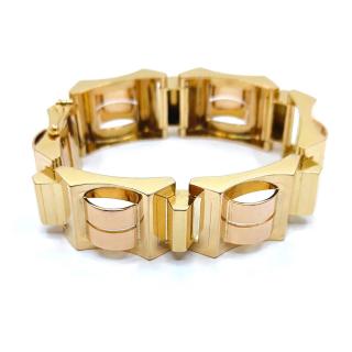 Bracelet Or Jaune 18k Art Déco 78.77 g