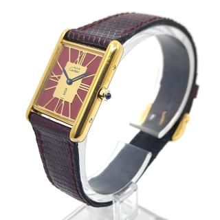 Cartier Tank Vermeil Red Roman Dial