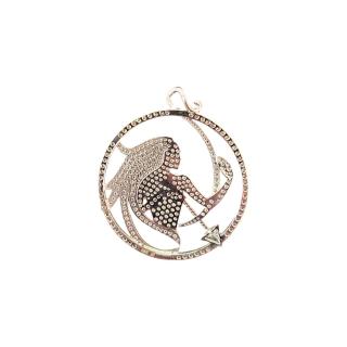 Pendentif Or Blanc et Diamants
