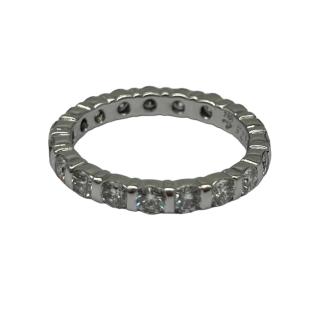 Bague Riviere Diamants Or Blanc