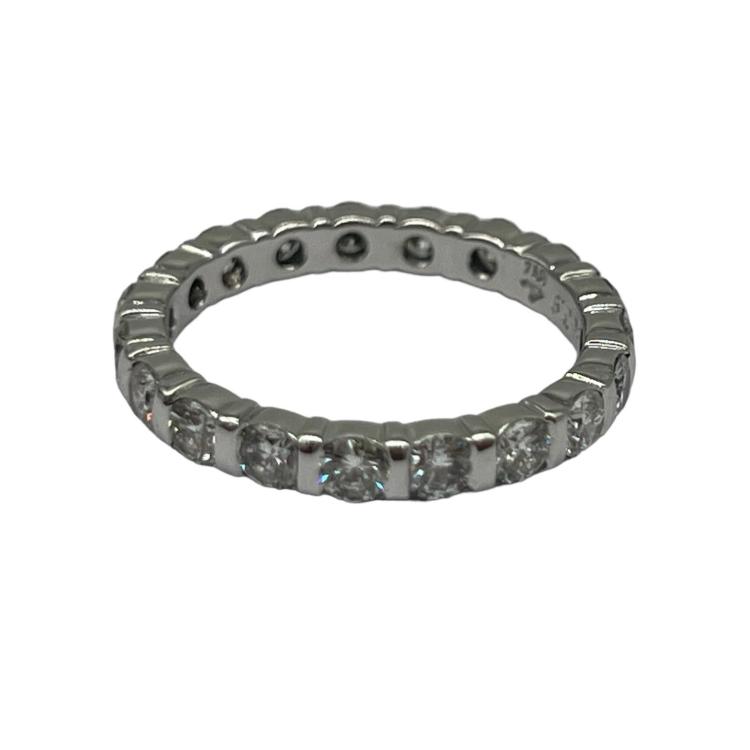 Bague Riviere Diamants Or Blanc