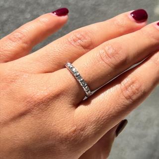 Bague Riviere Diamants Or Blanc