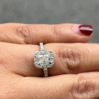 Bague or Blanc 18k 0.80 CTS