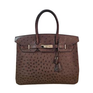 Birkin 35 en cuir d'Autruche